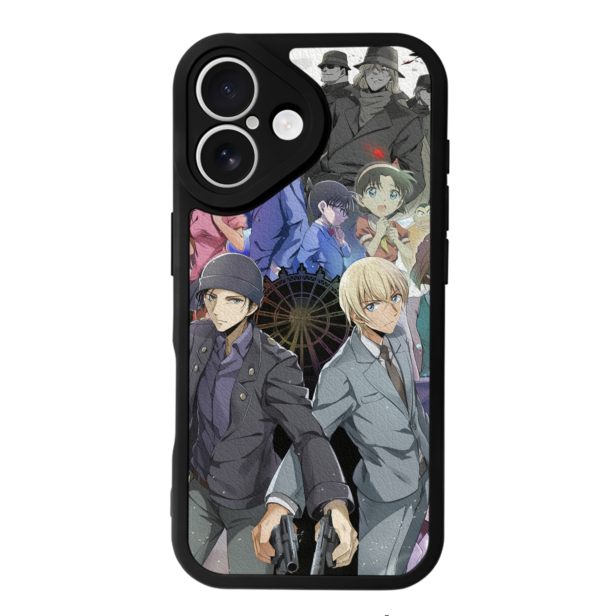 （画像用） 名探偵コナン Detective Conan 【iPhone 16シリーズ対応】シリコンスマホケース（レザー調） 材質：シリコン